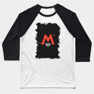 Fritz Lang's Masterpiece: 'M' Tribute Tee - Noir Elegance Baseball T-Shirt